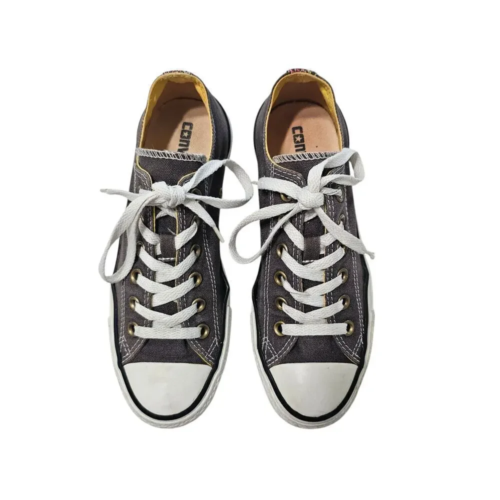CONVERSE All Star Chuck Taylor Double Tongue Low Top Sneakers Gray Pink Size 7